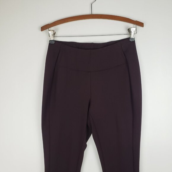 J Jill Ponte Leggings NWT Dark Fig Burgundy Pull On Pants Petite Size SP - Picture 3 of 8